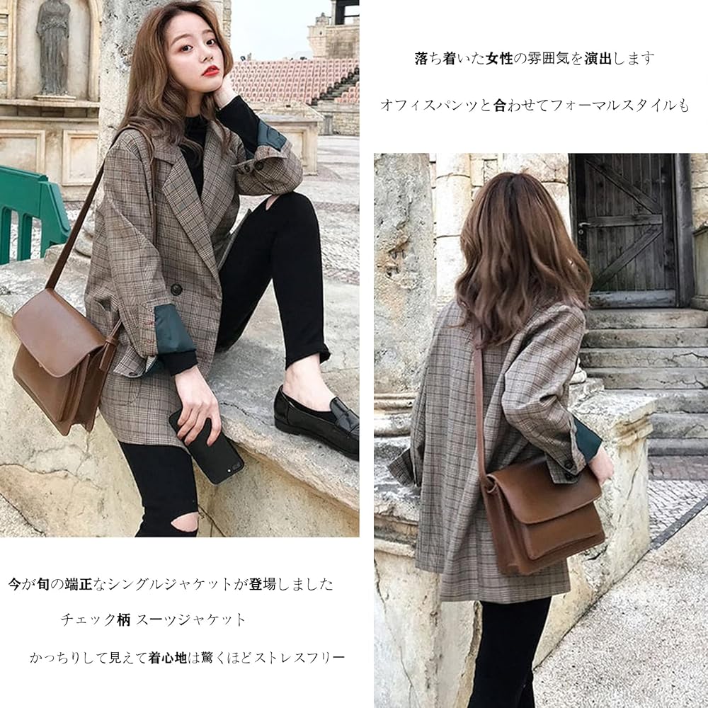 Amazon | [KumiModa] スーツジャケット レディース グレン